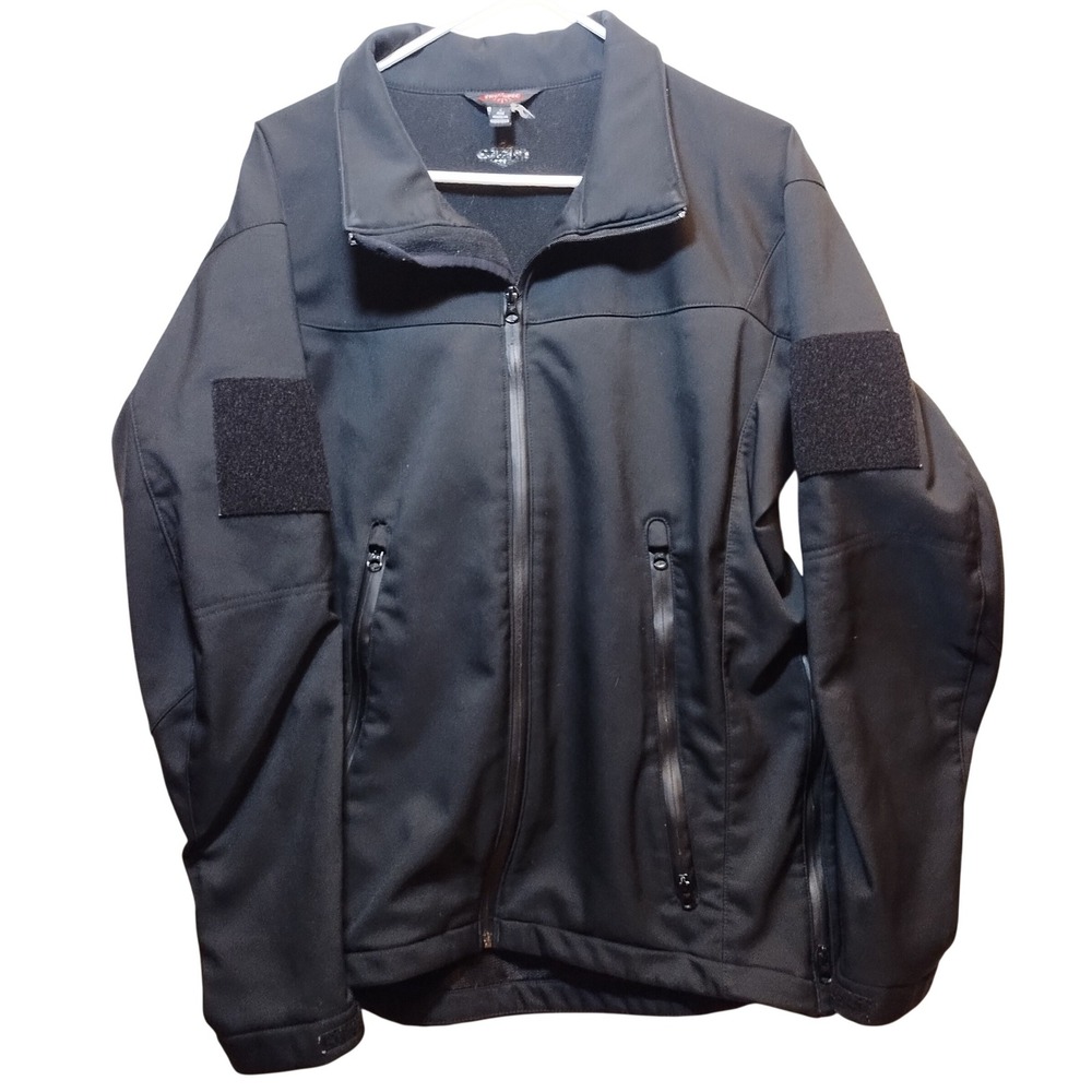 TRU-SPEC 24-7 Series Tactical Softshell Jacket Mens Large Black Full‎ Zip Fleece